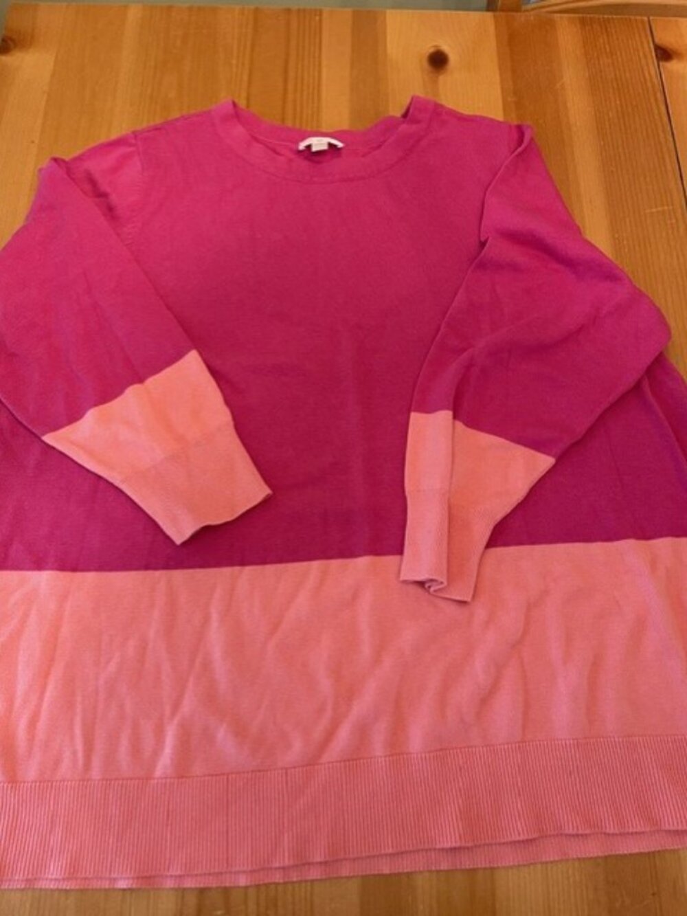 Belle by Kim Gravel Tonal Color Block Sweater, 3X